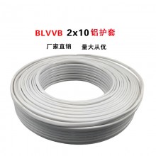 國(guó)標(biāo)兩芯電纜線(xiàn) 鋁芯戶(hù)外電線(xiàn)BLVVB2*10平方鋁護(hù)套線(xiàn) 國(guó)標(biāo)100米